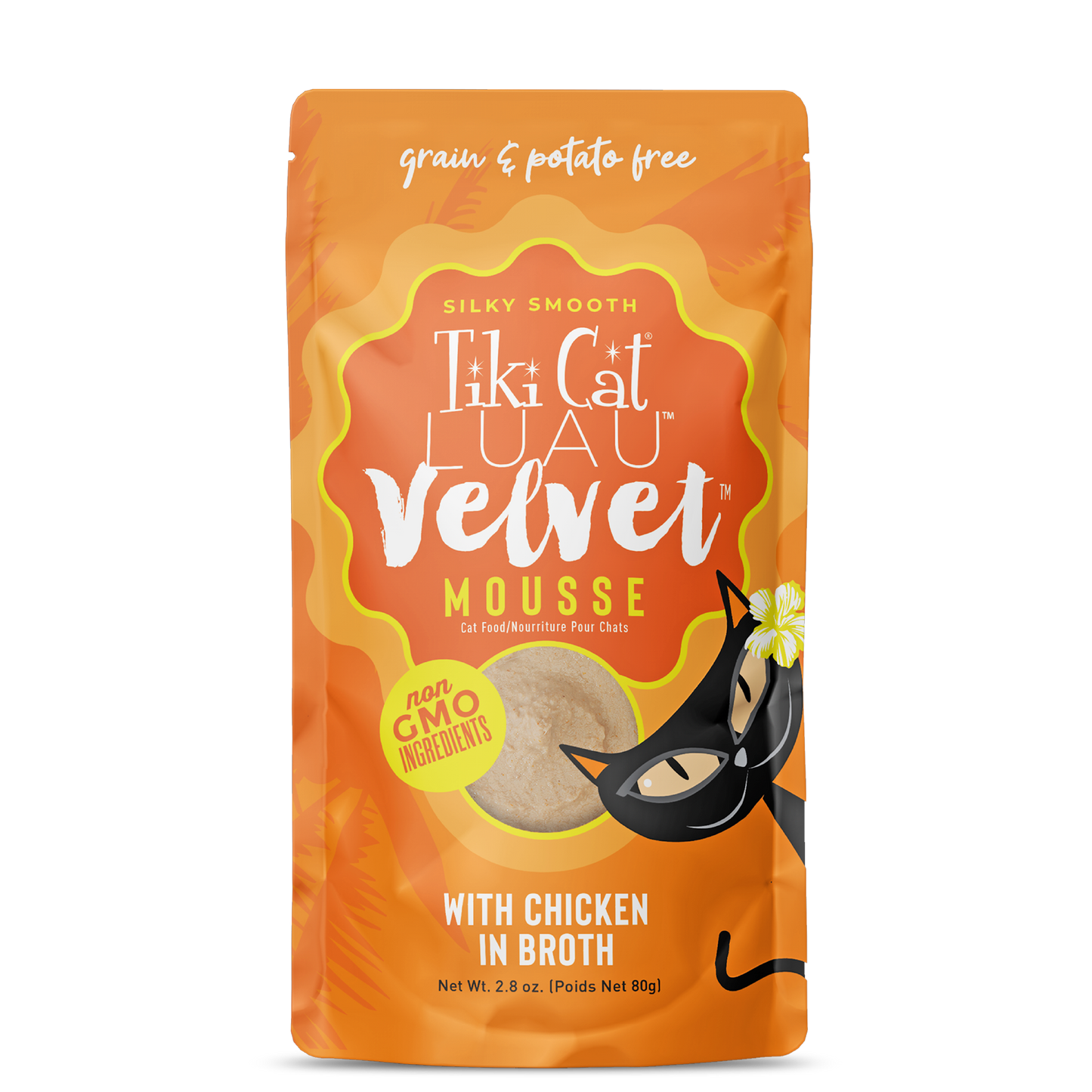 Tiki Cat Velvet Chicken Mousse in Broth Cat Food 2.8oz