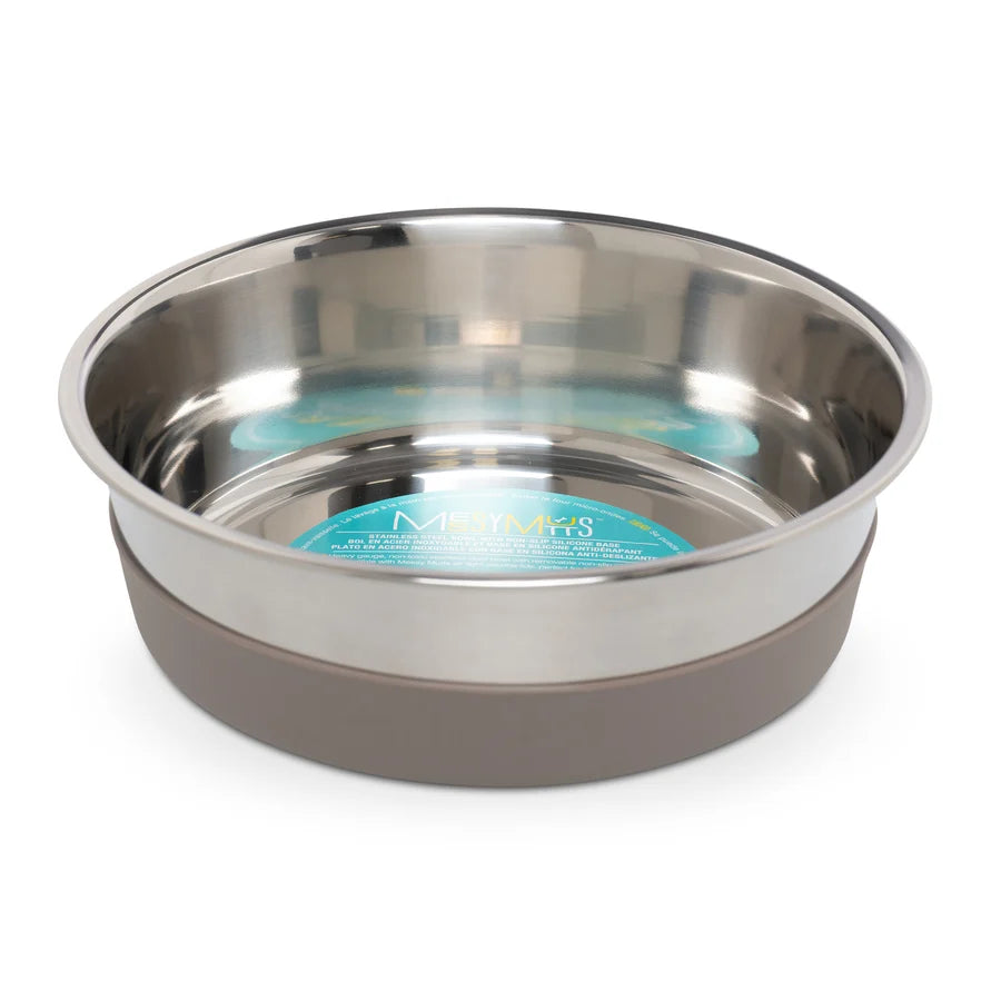 Messy Mutts 🍁Stainless Steel Heavy Gauge Bowl with Non-Slip Removable Silicone Base