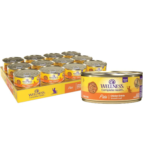 Wellness Complete Health Pate Chicken Entree for Cats 5.5oz x 24 Case