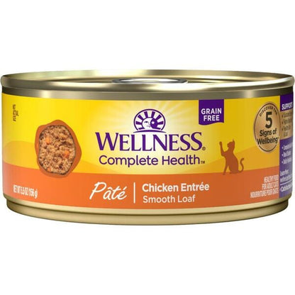 Wellness Complete Health Pate Chicken Entree for Cats 5.5oz x 24 Case