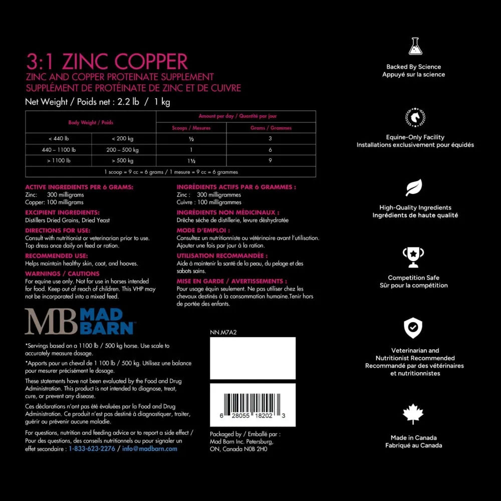 MadBarn 🍁3 to 1 Zinc to Copper 1kg Pouch