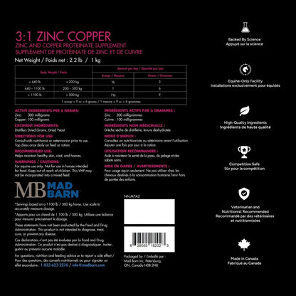 MadBarn 🍁3 to 1 Zinc to Copper 1kg Pouch